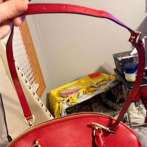 Elegant Red Leather Handbag